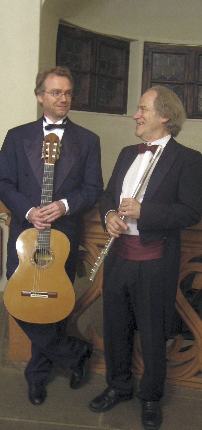 Duo mit dem Flötisten Frank Michael im Jahr 2008