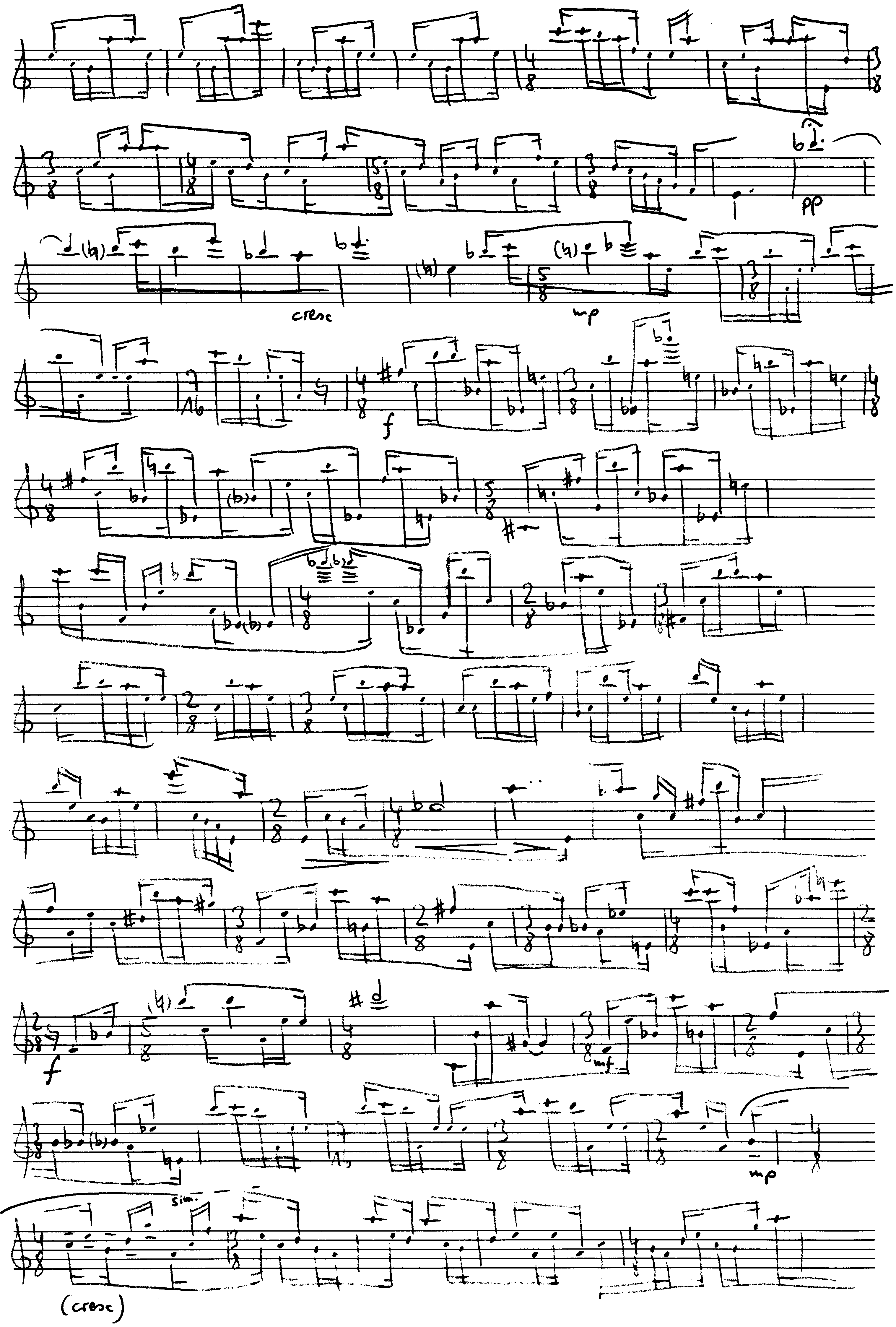 Seite 3 des Manuskripts Notenbeispiel