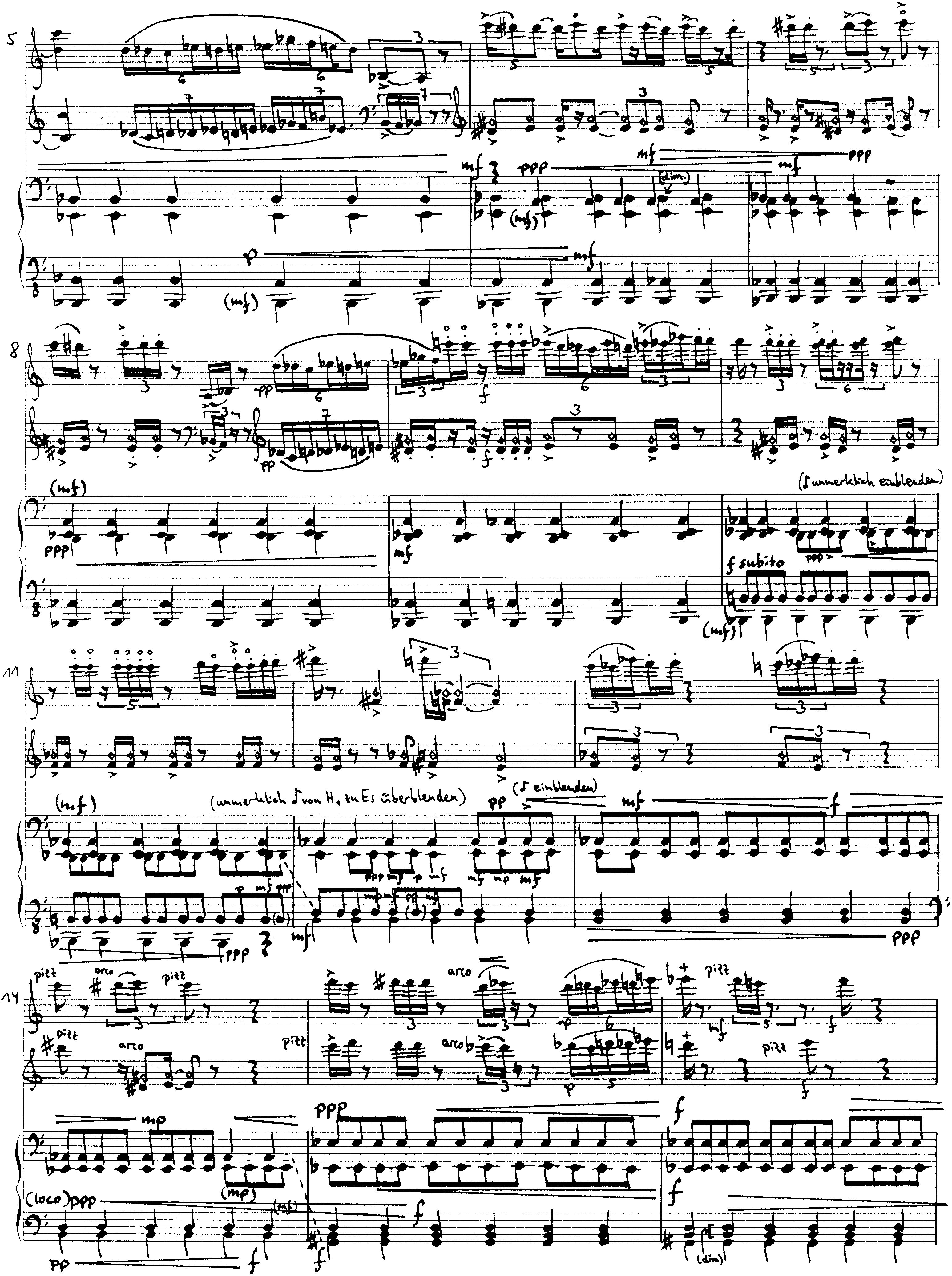 Seite 11 des Manuskripts Notenbeispiel